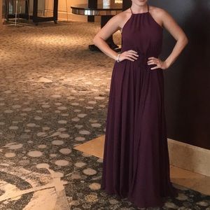 Lulu’s maroon wine plum chiffon dress size small